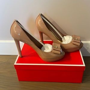 PRE-OWNED COACH STARLA PATENT BLUSH HIGH HEEL PUMP SIZE 6.5M